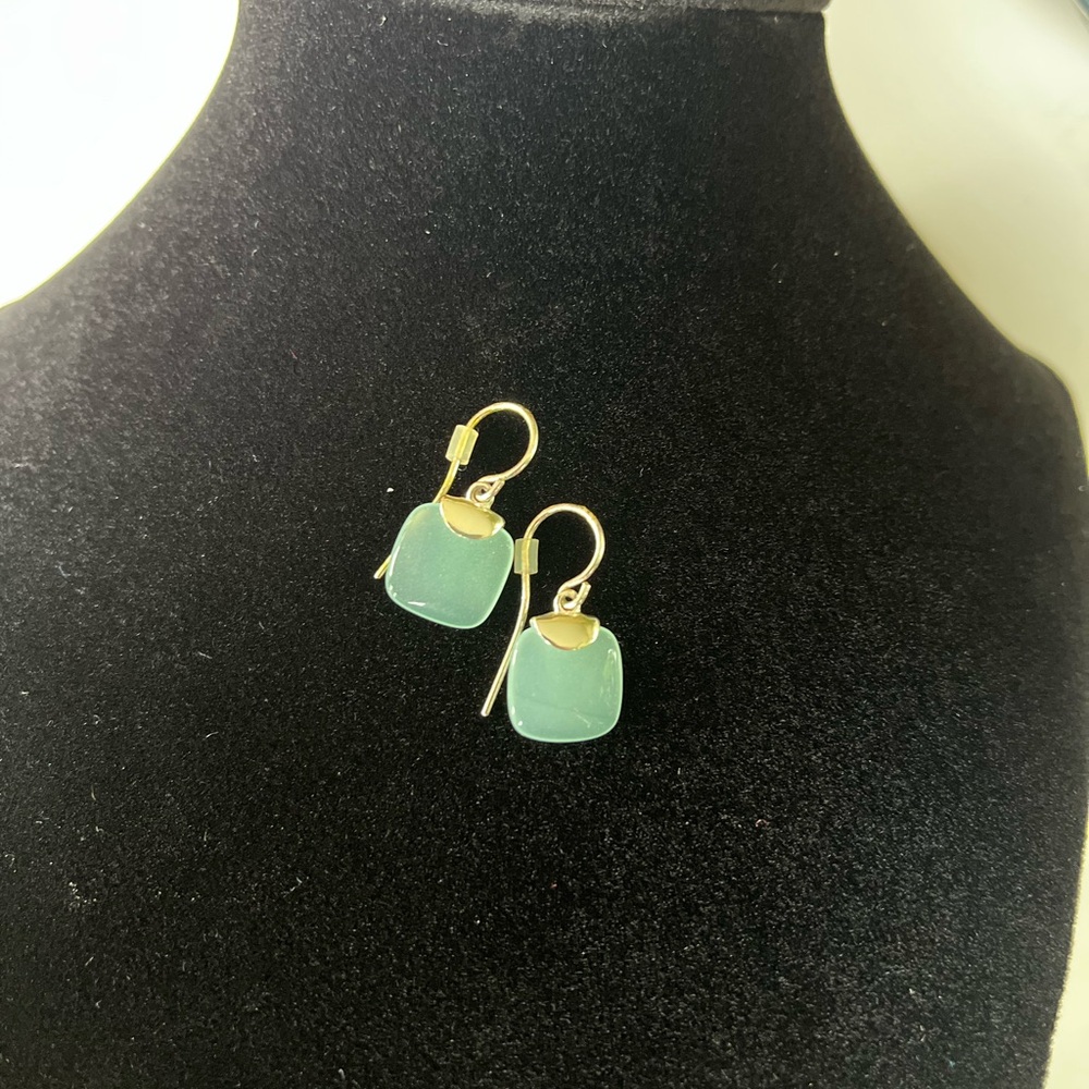 Silpada Green Gemstone Earrings